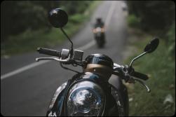 Riding A Motobike In Indonesian Roads